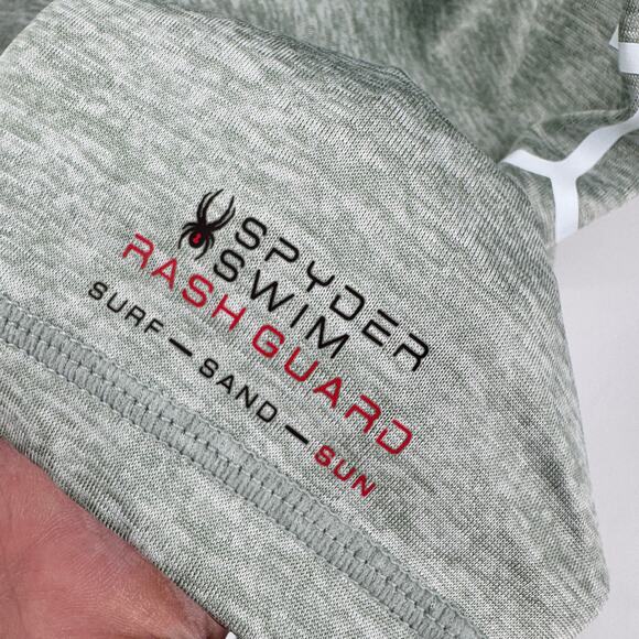 Spyder Swim Shirt Mens XL Green Long Sleeve Rash Guard Beach Pool Pullover NEW - Picture 9 of 10